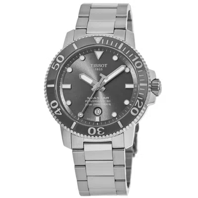 Tissot Seastar 1000 Powermatic 80 Grey Dial Stainless Steel Men's Watch T120.407.11.081.01 In Metallic