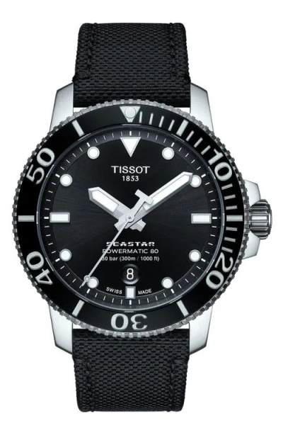 Tissot Seastar 1000 Black Dial Black Fabric Strap Men's Watch T120.407.17.051.00