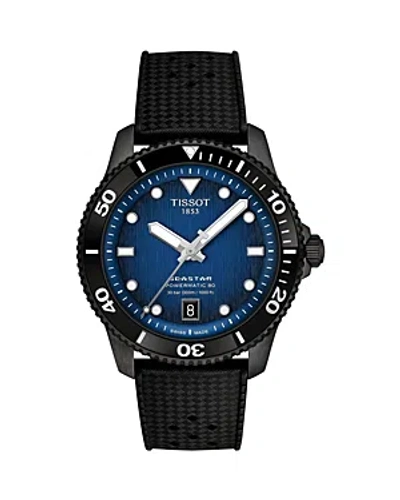 Tissot Seastar 1000 Powermatic 80 Watch, 40mm In Blue/black