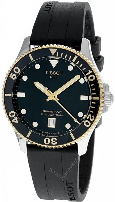 Pre-owned Tissot Seastar 1000 Quartz 40mm Rubber Men's Watch T120.410.27.051.00