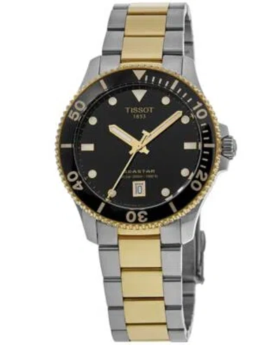 Pre-owned Tissot Seastar 1000 Quartz Black Dial Men's Watch T120.410.22.051.00