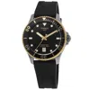Tissot Seastar 1000 Quartz Black Dial Rubber Strap Men's Watch In Black