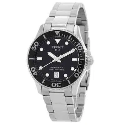 Pre-owned Tissot Seastar 1000 Quartz Black Dial Unisex Watch T1202101105100