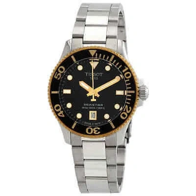 Pre-owned Tissot Seastar 1000 Quartz Black Dial Unisex Watch T1202102105100