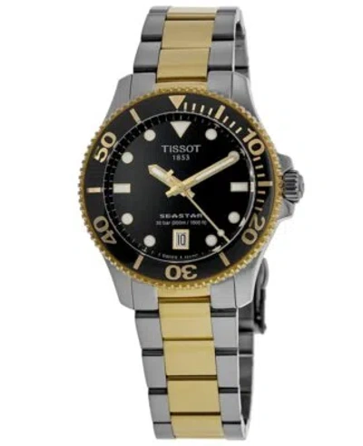 Pre-owned Tissot Seastar 1000 Quartz Black Dial Women's Watch T120.210.22.051.00
