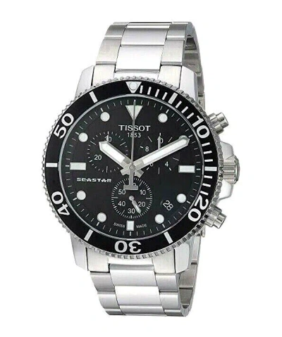 Pre-owned Tissot Seastar 1000 Quartz Chrono Black T1204171105100 T120.417.11.05 (warranty)