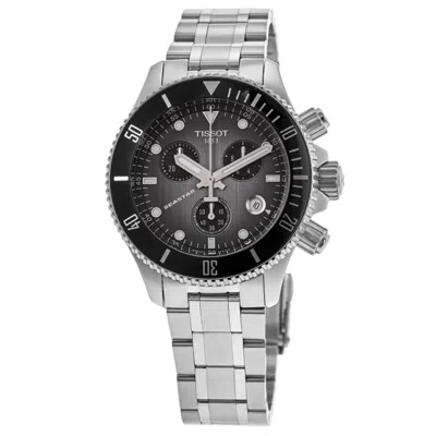 Tissot Seastar 1000 Quartz Chronograph Grey Dial Stainless Steel Men's Watch T120.217.11.061.00 In Gray