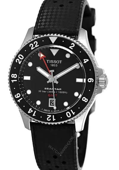 Pre-owned Tissot Seastar 1000 Quartz Gmt 40mm Men's Watch T120.852.17.051.00