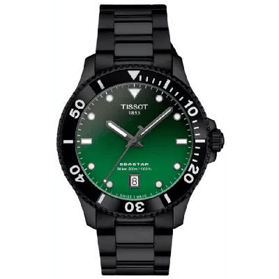 Tissot Seastar 1000 Quartz Graded Green-black Dial Pvd Stainless Steel Men's Watch T120.410.33.091.00