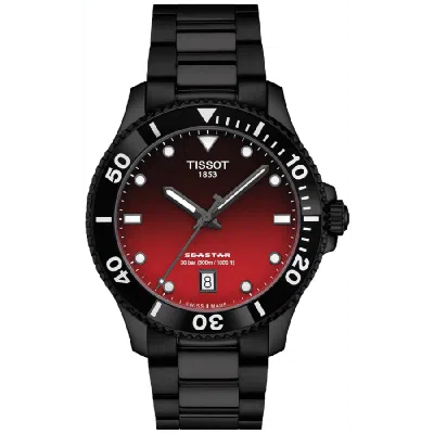 Tissot Seastar 1000 Quartz Graded Red-black Dial Pvd Stainless Steel Men's Watch T120.410.33.421.00
