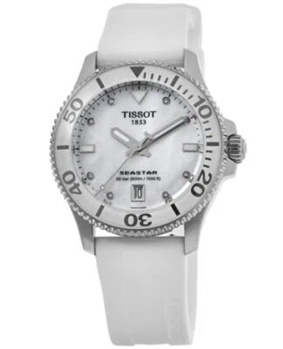 Pre-owned Tissot Seastar 1000 Mother Of Pearl Dial Unisex Watch T120.210.17.116.00