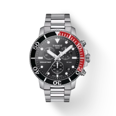 Pre-owned Tissot Seastar 1000 Swiss Made T120.417.11.051.01 Chronograph Men's Watch