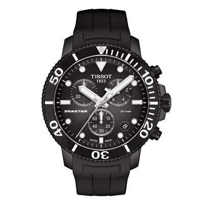 Pre-owned Tissot Seastar 1000 T120.417.37.051.02 Silver/black/white Mens Watch 5yr Wty