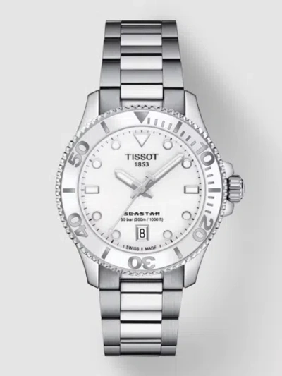 Pre-owned Tissot Seastar 1000 White Dial Steel Unisex Watch T120.210.11.011.00