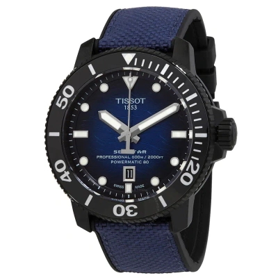 Tissot Seastar 2000 Automatic Graded Blue Dial Men's Watch T120.607.37.041.00 In Black / Blue