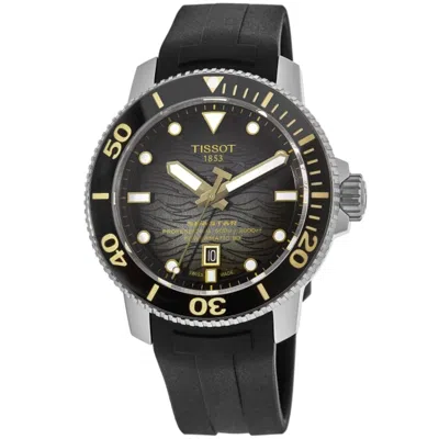 Tissot Seastar 2000 Professional Grey Dial Rubber Strap Men's Watch T120.607.17.441.01 In Gray