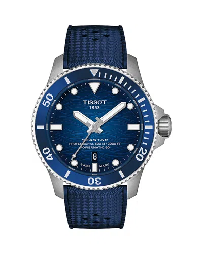 Tissot Seastar 2000 Professional Powermatic 80 Watch, 44mm In Blue