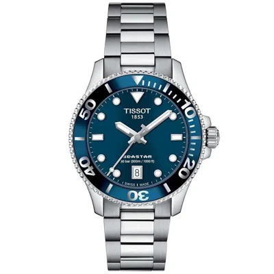 Pre-owned Tissot Seastar 36mm Blue Dial Women's Watch T120.210.11.041.00