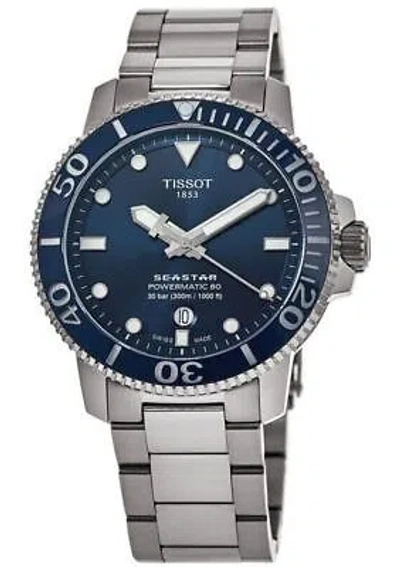 Pre-owned Tissot Seastar Automatic Diver's T120.407.11.041.03 T1204071104103 Men's Watch