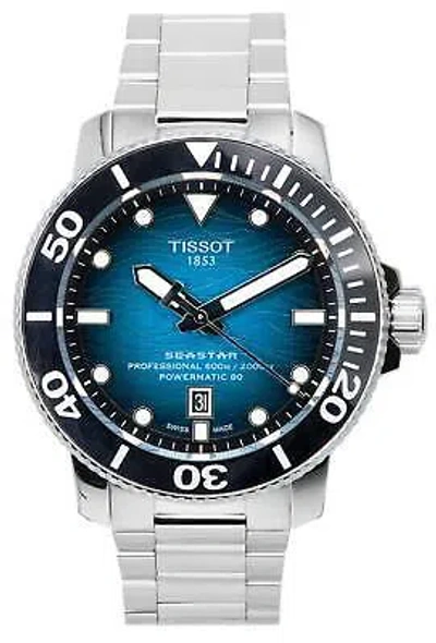Pre-owned Tissot Seastar Automatic Diver's T120.607.11.041.00 T1206071104100 Men's Watch