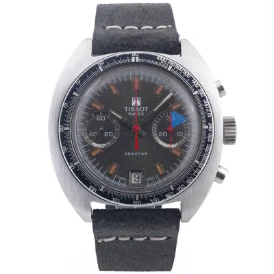 Pre-owned Tissot Seastar Chronograph Manual-wind Stainless Steel Watch, 1970s In Multi