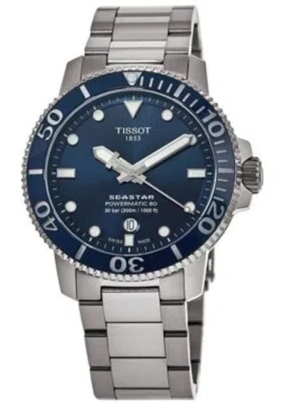 Pre-owned Tissot Seastar Powermatic 80 1000ft Swiss Made T1204071104103 300m Mens Watch