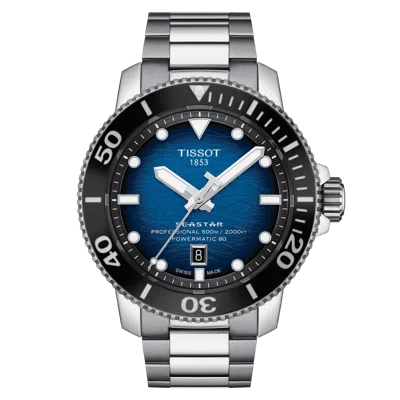Pre-owned Tissot Seastar Pro 2000 Mens Watch Automatic Powermatic Blue Dial T1206071104101