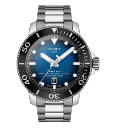 Pre-owned Tissot Seastar Pro 2000 Powermatic 80 Stainless Steel Men's Watch T1206071104101