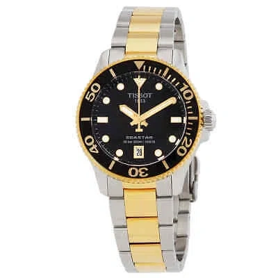 Pre-owned Tissot Seastar Quartz Black Dial Unisex Watch T1202102205100