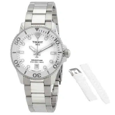Pre-owned Tissot Seastar Quartz White Dial Men's Watch T120.210.11.011.00