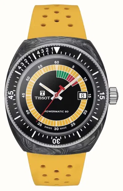 Pre-owned Tissot Sideral S Yellow Powermatic 80 Men's Watch T1454079705700
