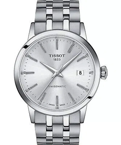 Pre-owned Tissot Silver Mens Analogue Watch Classic Dream Swissmatic T1294071103100