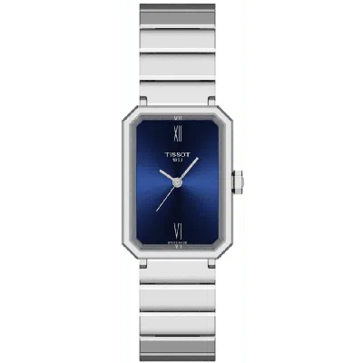 Tissot Srv 30mm Blue Dial Stainless Steel Women's Watch T160.110.11.043.00 In Silver