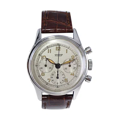 Pre-owned Tissot Stainless Steel High Grade Chronograph From The Late 40's / 50's In Multi