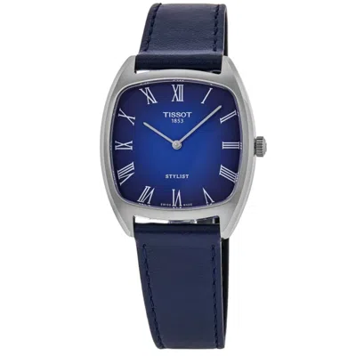 Tissot Stylist Blue Dial Leather Strap Men's Watch T159.909.16.043.00