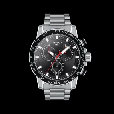 Pre-owned Tissot Super Sport Chronograph T1256171105100 T125.617.11.051.00 (fedex 2 Day)