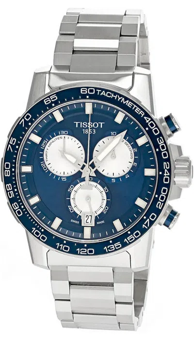 Pre-owned Tissot Supersport Chrono 45.5mm Blue Dial Ss Men's Watch T125.617.11.041.00