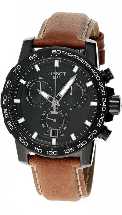 Pre-owned Tissot Supersport Chrono Quartz 45.5mm Leather Men's Watch T125.617.36.051.01