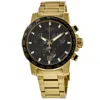 Tissot Supersport Chrono Quartz Black Dial Pvd Coated Stainless Steel Men's Watch In Black