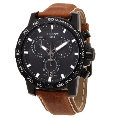 Tissot Supersport Chronograph Quartz Black Dial Men's Watch T125.617.36.051.01 In Black / Brown