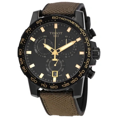 Tissot Supersport Chronograph Quartz Black Dial Men's Watch T125.617.37.051.01 In Beige / Black / Gold / Yellow