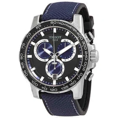 Pre-owned Tissot Supersport Chronograph Quartz Black Dial Men's Watch T125.617.17.051.03