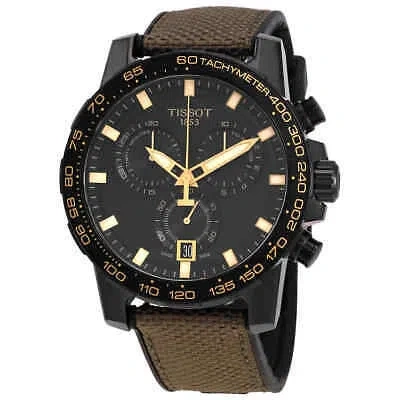 Pre-owned Tissot Supersport Chronograph Quartz Black Dial Men's Watch T125.617.37.051.01