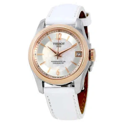 Pre-owned Tissot T-classic Ballade Automatic Mop Dial Ladies Watch T108.208.26.117.00