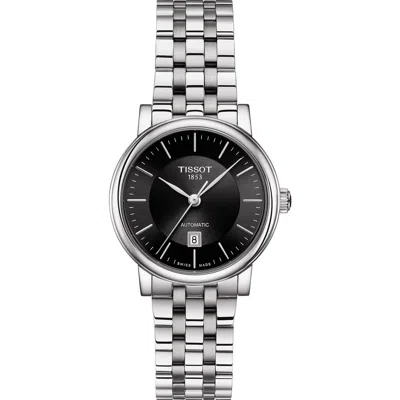 Tissot T-classic Carson Bracelet Watch, 30mm In Silver/black/silver