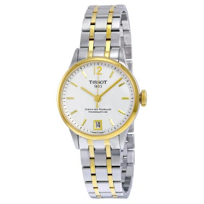 Tissot T-classic Collection Automatic Ladies Watch T099.207.22.037.00 In Two Tone  / Gold / White / Yellow