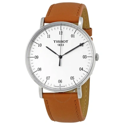 Tissot T-classic Everytime Silver Dial Men's Watch T1096101603700 In Black / Brown / Silver / White