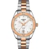 Tissot Women's Swiss Pr 100 Sport Chic T-classic Diamond-accent Two-tone Stainless Steel Bracelet Watch 36m In No Color