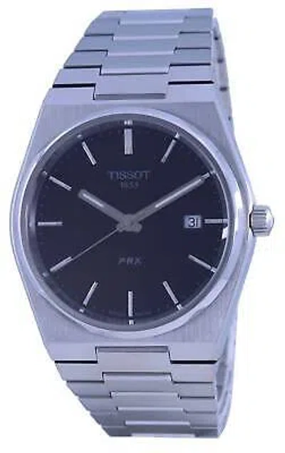 Pre-owned Tissot T-classic Prx Black Dial Quartz T137.410.11.051.00 100m Men's Watch