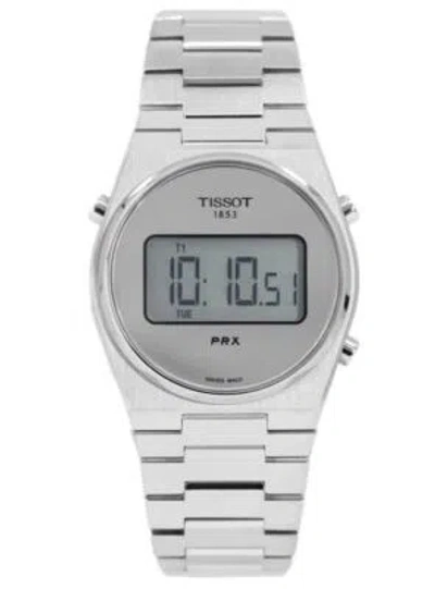 Pre-owned Tissot T-classic Prx Digital Eol Indicator Mirror Dial Day/date Unisex Watch